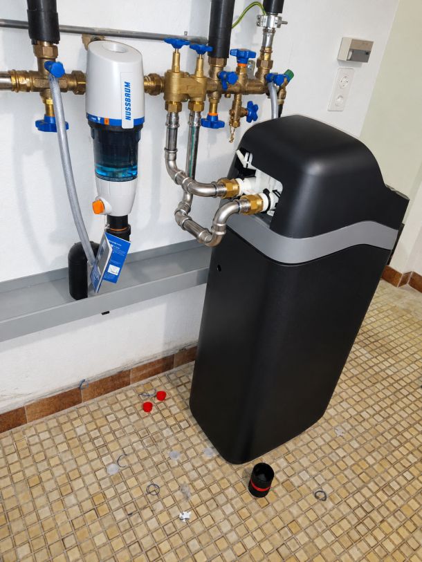 Installation d’un adoucisseur d’eau et système de filtration par Sanitaires Calvillo à Commugny et ses alentours